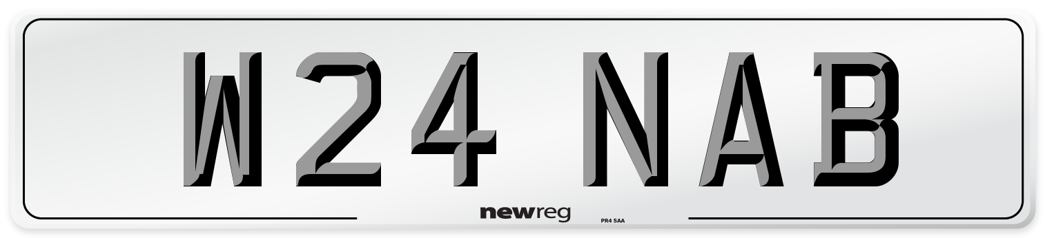 W24 NAB Number Plate from New Reg